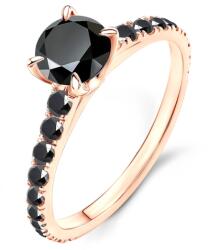 SAVICKI Inel de logodnă Share Your Love: aur roz, diamant negru - savicki - 9 477,00 RON