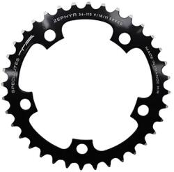 Specialites Ta ZEPHYR lánctányér országúti kerékpárhoz, 5 karos, 36T, Ø110 mm, belső, fekete alumínium, 7075, Shimano típushoz, 9-10 sebesség SPECIALITES TA Bicikli alkatrészek Kerékpár alkatrészek Kerékpár lánctány