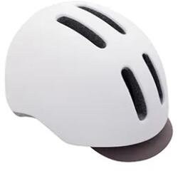 POLISPORT (Vélo) POLISPORT Commuter városi kerékpáros bukósisak felnőtteknek, matt fehér, szürke napellenzővel, Euro 54-58, Quick Lock rendszer integrált világítással POLISPORT (Vélo) Bicikli alkatrészek Kerékpáros ru