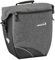 IBERA PRO 30L oldalsó hátsó kerékpártáska, szürke, PakRak Side rögzítőrendszerrel (32x16x34 cm) IBERA Bicikli alkatrészek Kerékpáros kiegészítők Kerékpár nyeregtáskák és kormánytáskák