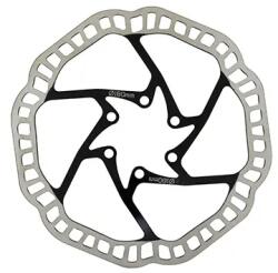 NEWTON MTB féktárcsa, 6 furatos, SHIMANO és BRAKCO kompatibilis, 180 mm, ezüst-fekete NEWTON Futómű és fék alkatrészek Féktárcsák