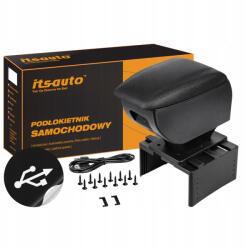 ITS-Auto Univerzális Autós Könyöklő Tárolóval És Usb Csatlakozókkal, Fekete