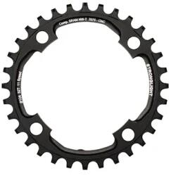 Stronglight X01 lánctányér MTB-hoz, Ø104 mm, 4 karos, egysebességes, 32T, fekete, alumínium 7075, 11 sebesség, 5 mm vastag STRONGLIGHT Bicikli alkatrészek Kerékpár alkatrészek Kerékpár lánctányérok