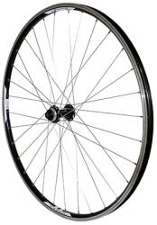 VELOX MTB kerék 29" első, fekete, megerősített, V-fék, SHIMANO RM66 agy (Centerlock tárcsafék kompatibilis), duplafalú felnivel, rozsdamentes küllőkkel, gyorszáras VELOX Bicikli alkatrészek Kerékpár alkatré