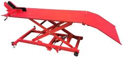 P2R (Motorisé) P2R motoros emelőasztal acélból, piros, 180x60 cm, min. magasság 21 cm, max. 71 cm, max. terhelhetőség 450 kg P2R (Motorisé) Műhely felszerelések, eszközök Motorkerékpár emelők