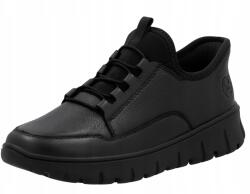 RIEKER N1357-00 41- méret fekete bőr női cipő READY2GO (N1357-00)