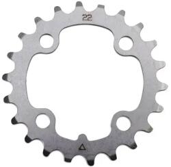 Stronglight lánctányér MTB-hoz, tripla hajtáshoz, 22 fogas, 64 mm belső, ezüst acél, 4 karos, 8-9 sebességes STRONGLIGHT Bicikli alkatrészek Kerékpár alkatrészek Kerékpár lánctányérok