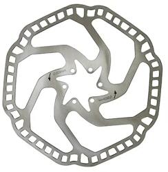 NEWTON Féktárcsa MTB-hez, 6 furatos, BRAKCO kompatibilis, Shimano és mások, Ø 203 mm, ezüst NEWTON Futómű és fék alkatrészek Féktárcsák