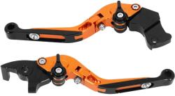 Avoc Állítható, felhajtható fékkar készlet (jobb+bal) KTM 125 Duke-hoz, narancs-fekete CNC Avoc Erőátviteli alkatrészek Kuplungok és alkatrészeik Kuplungkarok