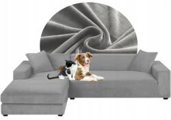 Ubieramy-meble Teljes Sarok Huzat Kanapé Világos Szürke Velúr Rugalmas 2+2 személyes (22W(2+2))