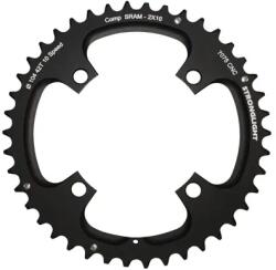 Stronglight Lánctányér MTB-hoz, Ø104, 4 karos, dupla hajtáshoz, 42T külső, Ø104 2x10, fekete, 10 sebességes, SRAM XO meneteshez STRONGLIGHT Bicikli alkatrészek Kerékpár alkatrészek Kerékpár lánctányérok