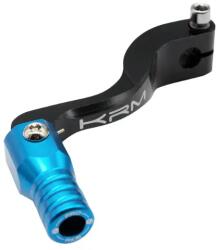 Krm Pro Ride váltókar Minarelli 50 AM6, Beta 50 RR, Rieju 50 MRT, Sherco 50 SM-R, SE-R - CNC alumínium, fekete-kék, felhajtható KRM PRO RIDE Erőátviteli alkatrészek Váltók és alkatrészeik Váltókarok