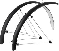 Stronglight City-VTC 28'' sárvédőpár (Tour 54mm, matt fekete) klasszikus rozsdamentes merevítőkkel, rögzítéssel STRONGLIGHT Bicikli alkatrészek Kerékpáros kiegészítők Kerékpár sárvédők