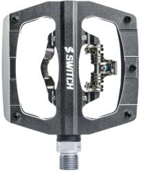 SWITCH Plate Switch automata vagy standard CNC alumínium gravel/MTB pedál, szürke, 90 x 90 mm (Shimano SPD kompatibilis) (pár) SWITCH Bicikli alkatrészek Kerékpár alkatrészek Kerékpár pedálok