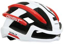 Gist VOLO Felnőtt országúti sisak - fehér/piros fényes, teljes in-mold, EU 52-56, racsnis állítás, 210 g GIST Bicikli alkatrészek Kerékpáros ruházat Kerékpáros sisakok