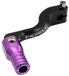 Krm Pro Ride váltókar Minarelli 50 AM6, Beta 50 RR, Rieju 50 MRT, Sherco 50 SM-R, SE-R, CNC alumínium, fekete-lila, felhajtható KRM PRO RIDE Erőátviteli alkatrészek Váltók és alkatrészeik Váltókarok