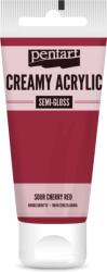 Pentart Krémes akrilfesték selyemfényű 60 ml meggypiros (PA-27938)