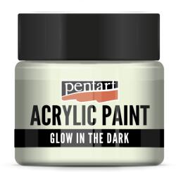 Pentart GLOW sötétben világító akrilfesték 30 ml zöldesfehér (PA-16487)
