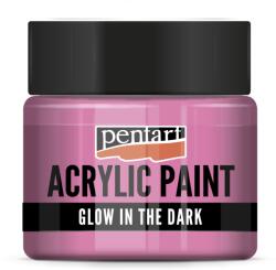 Pentart GLOW sötétben világító akrilfesték 30 ml pink (PA-16482)