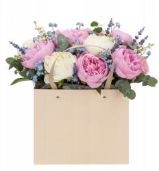 Trend-Deco Bézs papír ajándéktasak vágott cserepes virágokhoz és csokrokhoz