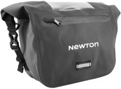 NEWTON 7.6L fekete kormánytáska kerékpárra, klipszes rögzítéssel (28x13x21 cm), térképtartóval NEWTON Bicikli alkatrészek Kerékpáros kiegészítők Kerékpár nyeregtáskák és kormánytáskák