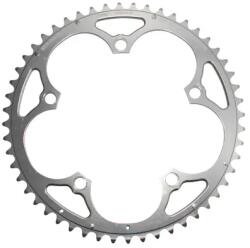 Stronglight lánctányér országúti kerékpárhoz, 5 karos, 52T, 135 mm, CAMPAGNOLO, külső, ezüst, alumínium 7075, (négyzet kúpos), 9-10 sebesség STRONGLIGHT Bicikli alkatrészek Kerékpár alkatrészek Kerékpár lánctányé