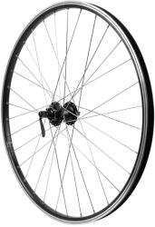 VELOX VTC első kerék 700 x 35 - 28" M240 fekete, megerősített Shimano Deore aggyal, speciális bérléshez (dupla falú felni fűzőszemekkel - rozsdamentes küllők) Felni 19C, 32 rozsdamentes küllő - 140 kg-ig te
