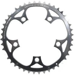 Specialites Ta ZEPHYR 7075 lánctányér országúti kerékpárhoz, 5 karos, 44 fog, 110 mm, külső, alumínium, ezüst, Shimano típus, 9-10 sebességhez SPECIALITES TA Bicikli alkatrészek Kerékpár alkatrészek Kerékpár lánctán
