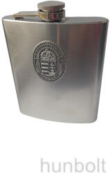  Ón koszorús címeres ezüst színű rozsdamentes flaska 200 ml