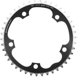 Stronglight lánctányér országúti kerékpárhoz, 5 karos, 42T, 130 mm BCD, belső, fekete, alumínium 7075, 9-10 sebességes (SHIMANO kompatibilis) STRONGLIGHT Bicikli alkatrészek Kerékpár alkatrészek Kerékpár lánctány