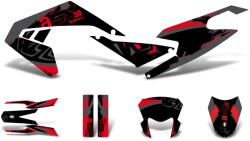 Motomotors Dekor / matricakészlet fekete-piros-szürke matt Aprilia SX50 2018- Euro4-hez Motomotors Vázak, idomok, kiegészítők Idomok, burkolat elemek
