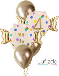  Héliumos luficsokor szülinapra, 4-es számmal - INGYENES GLS szállítással (LUFI150419)