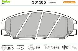 VALEO Sada brzdových platničiek kotúčovej brzdy VALEO 301505 (301505)