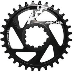 MICHE MTB lánctányér, single, 32T, Direct Mount, alumínium, fekete, GXP XX1-X01-X1-X0-X9, 11 sebességes (6 mm offset) MICHE Bicikli alkatrészek Kerékpár alkatrészek Kerékpár lánctányérok