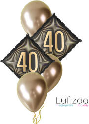  Héliumos luficsokor szülinapra - 40-es - INGYENES GLS szállítással (LUFI888702)