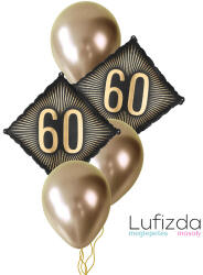  Héliumos luficsokor szülinapra - 60-as - INGYENES GLS szállítással (LUFI997619)