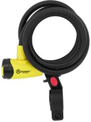 Auvray Kulcsos spirálzár kerékpárhoz Ø10 mm, 1, 5 m, matt fekete (tartóval) Auvray Bicikli alkatrészek Kerékpáros kiegészítők Biciklizárak