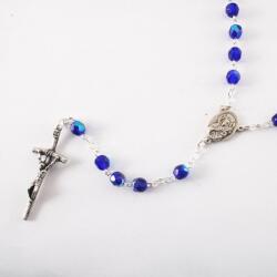 Rózsafüzér-Csiszolt kristály-kék