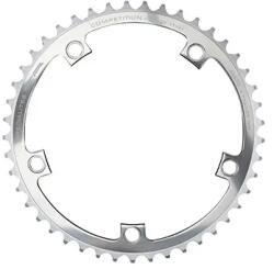 Specialites Ta lánctányér pályakerékpárhoz, 5 karos, 46 fog, 144 mm átmérő, alumínium 7075, ezüst, 3, 17 mm (1"1-8) lánchoz SPECIALITES TA Bicikli alkatrészek Kerékpár alkatrészek Kerékpár lánctányérok