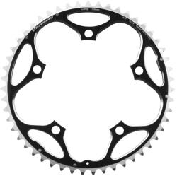 Stronglight lánctányér országúti kerékpárhoz, 5 karos, 51T, 130 mm, külső, fekete, alumínium 7075, 9-10 sebességes (SHIMANO kompatibilis) STRONGLIGHT Bicikli alkatrészek Kerékpár alkatrészek Kerékpár lánctányérok