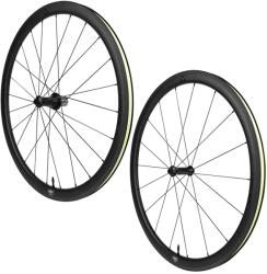 MICHE SWR38 700C országúti karbon kerékszett, fekete, Shimano kazettához, 38 mm magas profil, tubeless ready (pár) MICHE Bicikli alkatrészek Kerékpár alkatrészek Kerékpár kerekek