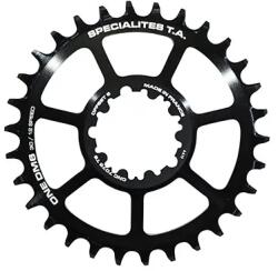 Specialites Ta DM6 lánctányér MTB-hoz, Direct Mount, 30 fog, fekete alumínium, GX és NX 11-12 sebesség, standard 6 mm offset SPECIALITES TA Bicikli alkatrészek Kerékpár alkatrészek Kerékpár lánctányérok