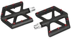 SELECTION P2R (Vélo) P2R P2R P2R P2R lapos pedál BMX-hez, MTB-hez, Downhill-hez, fekete-vörös tüskékkel, alumínium-karbon, menetes 9/16 (pár) SELECTION P2R (Vélo) Bicikli alkatrészek Kerékpár alkatrészek Kerékpár pedálok