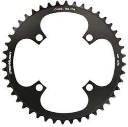 Stronglight lánctányér e-bike-hoz, szimpla 44T, Ø104 fekete, alumínium 7075, 4 karos (Bosch 1. és 3. generáció, kompatibilis Brose Spider 181123) STRONGLIGHT Bicikli alkatrészek Kerékpár alkatrészek Kerékpár lánc