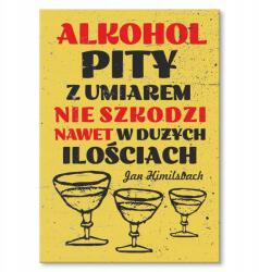 SteelPoster Fém poszter Alkoholos ital mértékkel Tábla Tepsi 22 x 31 cm +ajándék (plakat dekoracyjny, metalowa tablica, szyld)