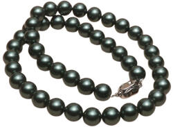  Ezüst Színű Zöld Kagyló Gyöngy Nyaklánc