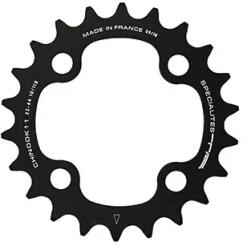 Specialites Ta CHINOOK 34T 104 mm BCD MTB lánctányér, 4 kar, dupla/tripla, fekete alumínium, Shimano/SRAM/Race Face/FSA kompatibilis, 10-11 sebesség, középső pozícióhoz tripla hajtáshoz SPECIALITES TA Bicikli alkatr