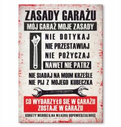 SteelPoster Fém garázs poszter Tábla Tepsi 22 x 31 cm +ajándék (plakat dekoracyjny, metalowa tablica, szyld)