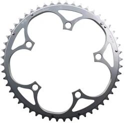 MICHE 52T 5-karos lánctányér országúti kerékpárhoz, 130 mm, külső, ezüst, alumínium, 9-10 sebességes (SHIMANO kompatibilis) MICHE Bicikli alkatrészek Kerékpár alkatrészek Kerékpár lánctányérok