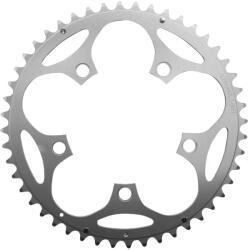 Stronglight lánctányér országúti kerékpárhoz, 5 karos, 48T, 110 mm, külső, duralumínium, ezüst (SHIMANO típus, 8-9 sebesség) STRONGLIGHT Bicikli alkatrészek Kerékpár alkatrészek Kerékpár lánctányérok